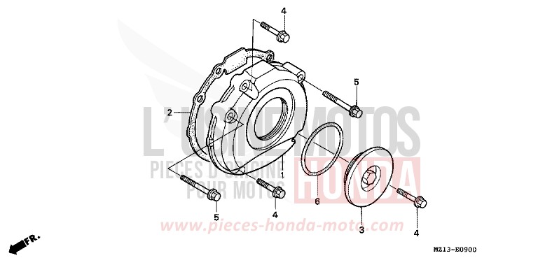 KURBELGEHAEUSEDECKEL, L. von CB1000F "Big One" MUTE BLACK METALLIC (NH359) von 1996